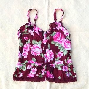 Abercrombie & Fitch Burgundy Floral top